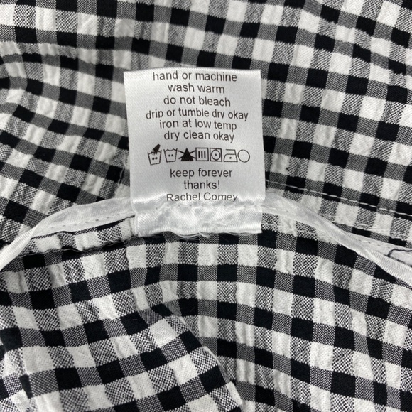 Rachel Comey Barrie Jumpsuit Gingham Black White Cotton Made in USA Size 0 - Picture 14 of 16